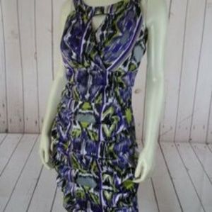 Signature by sangria purple/multicolored dress